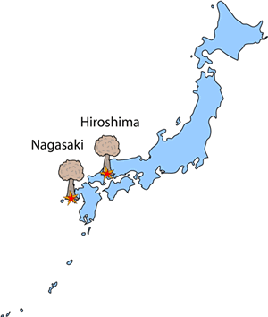 人们终结了战争,广岛和长崎上空的两颗原子弹加速了日本军国主义的投